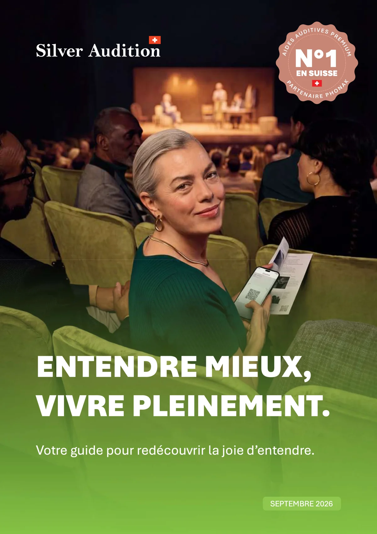 Cover of the Silver Audition brochure with the Phonak hearing aid price list