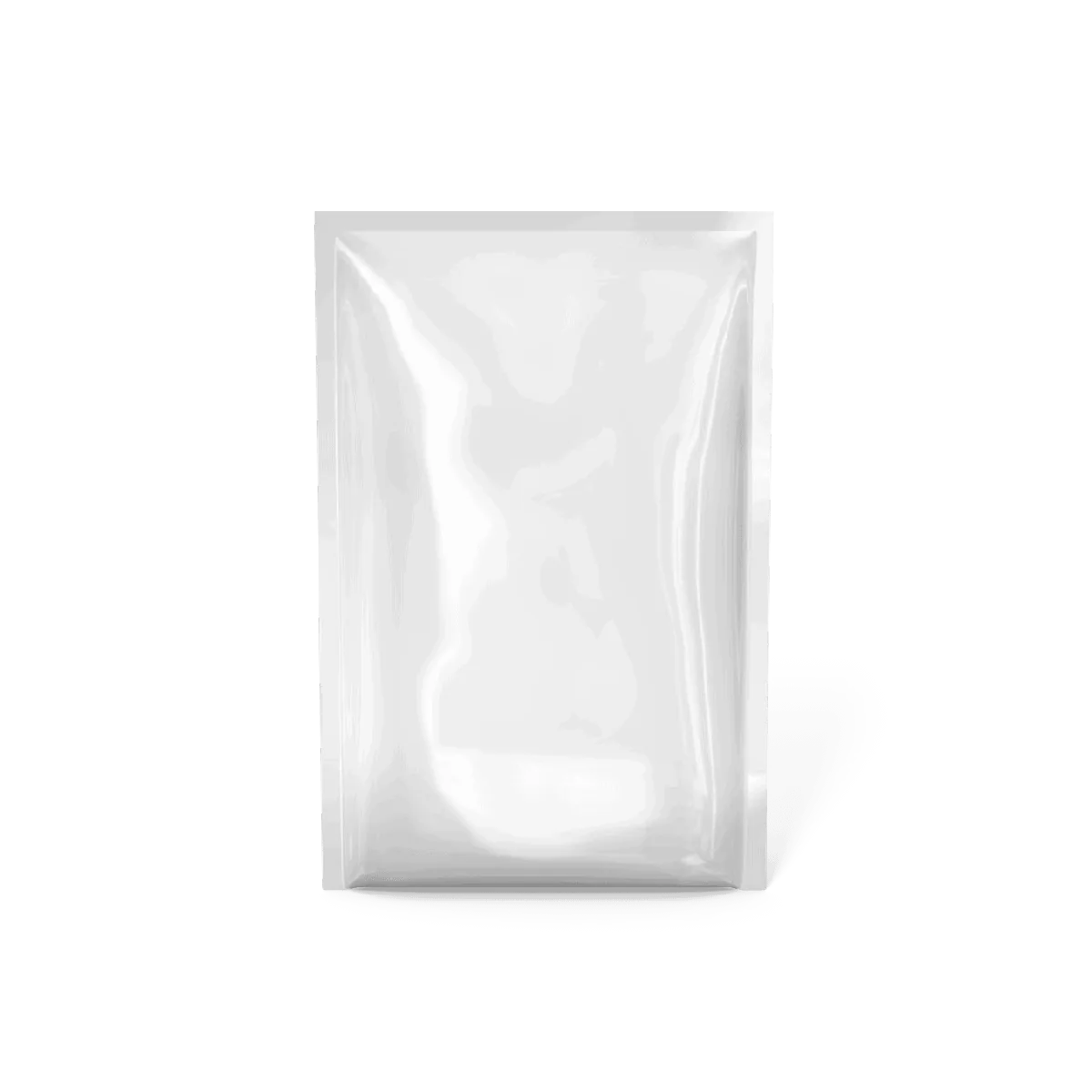 Sealed transparent plastic pouch, with no visible label.