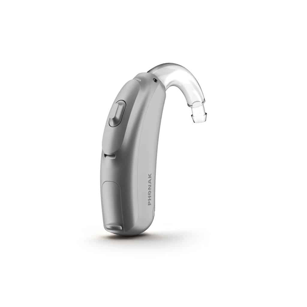 Silver Phonak BTE hearing aid